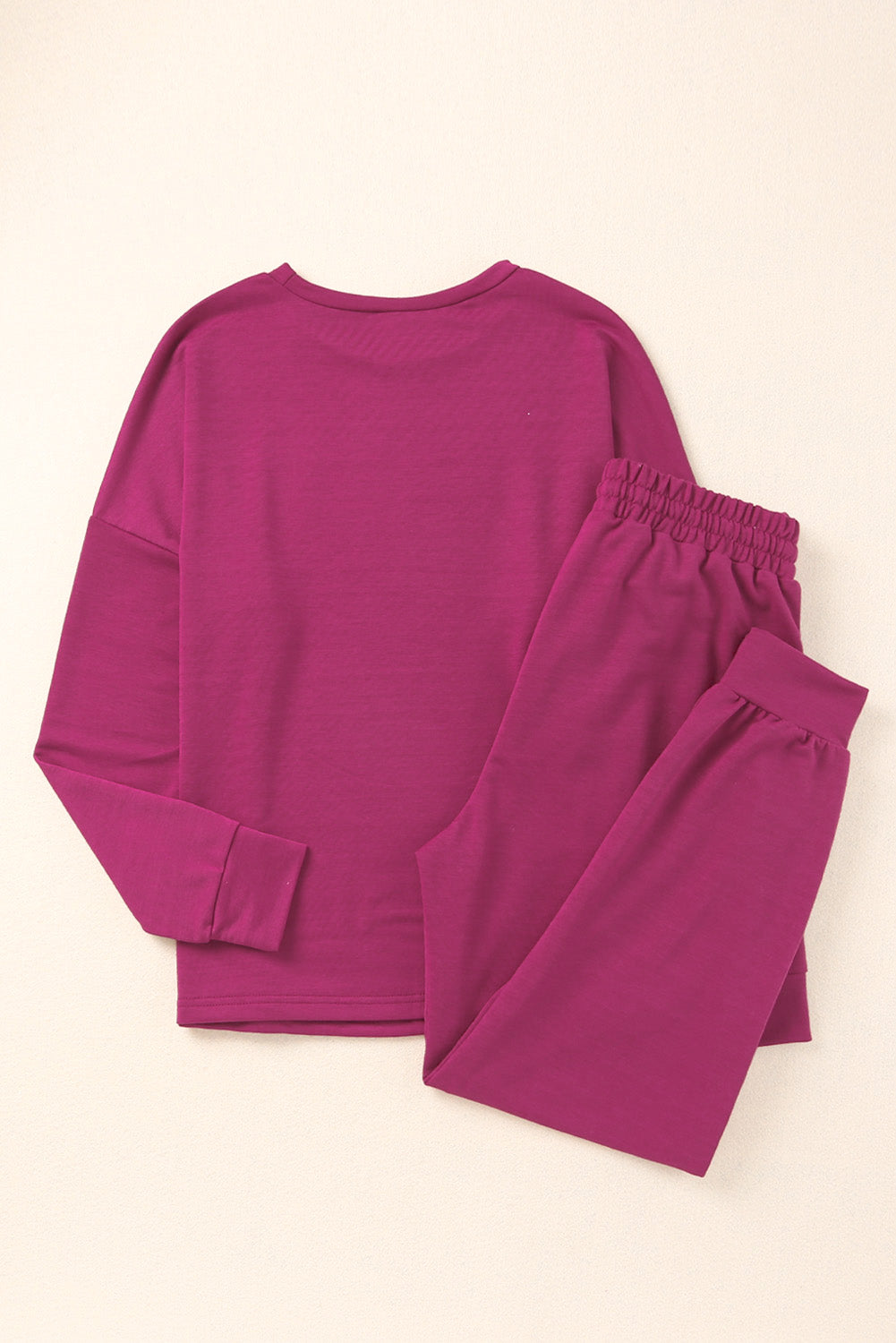 Black Long Sleeve Pullover & Jogger Pants Loungewear Set
