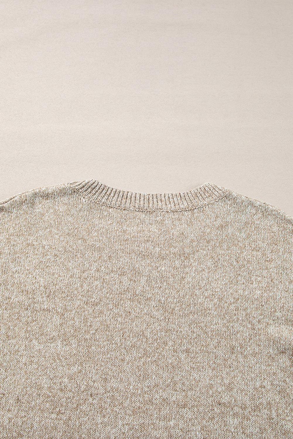 Gray Star Pattern Drop Shoulder Knit Sweater