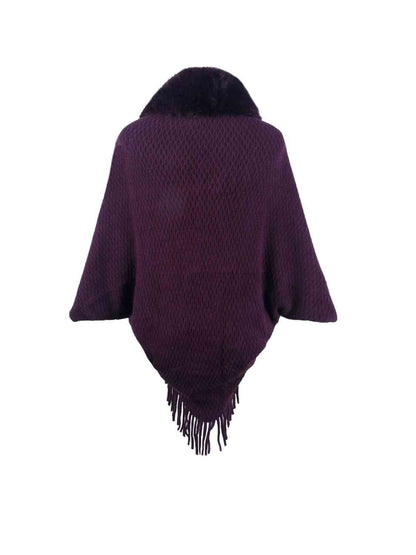 Front Fringe Hem Poncho
