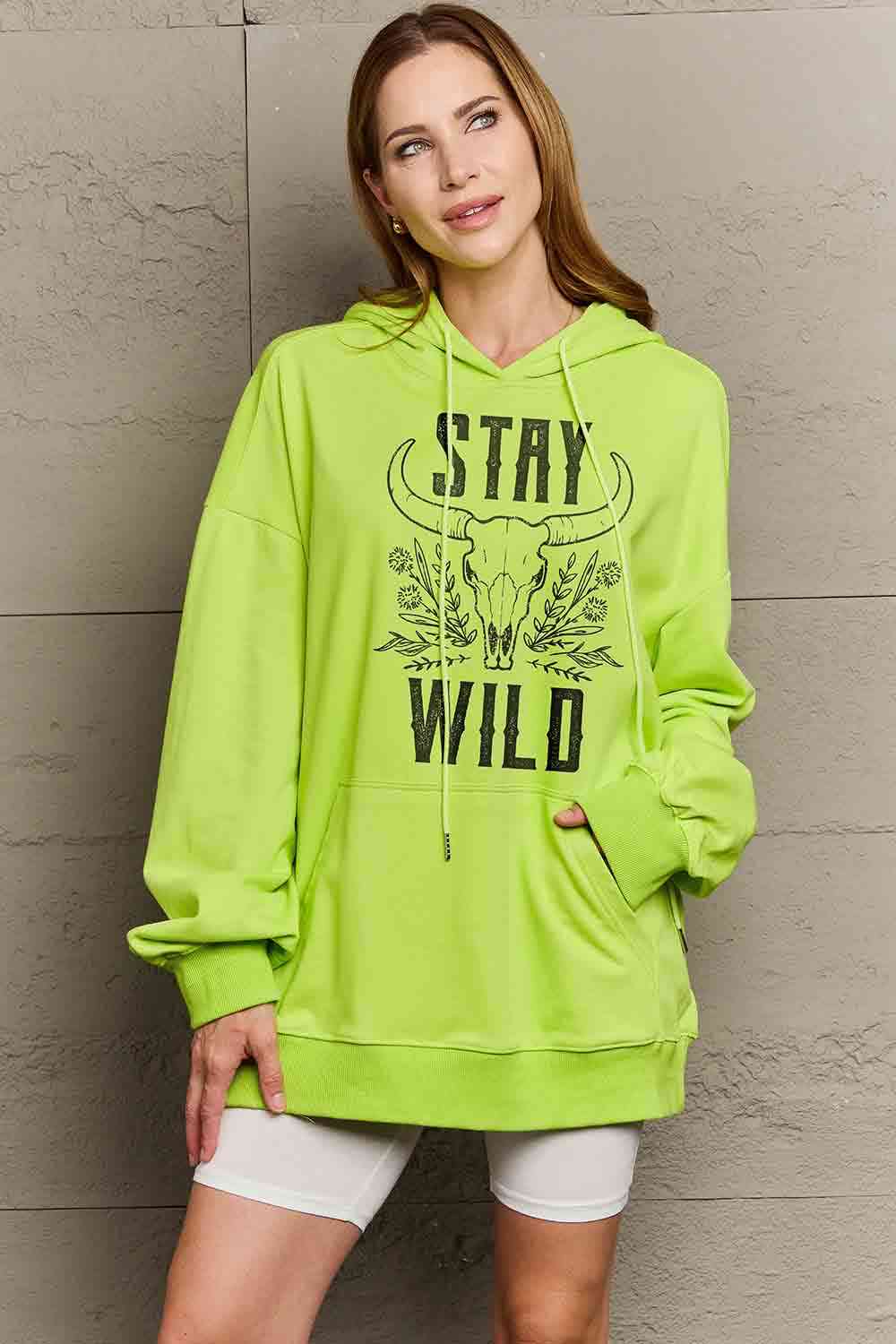Simply Love Full Size STAY WILD Graphic Hoodie