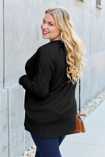 Basic Bae Full Size Round Neck Dropped Shoulder Tee Shirt