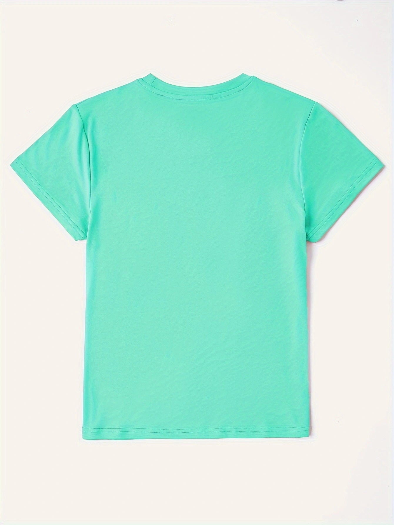 Letter Graphic Round Neck Short Sleeve T Shirt