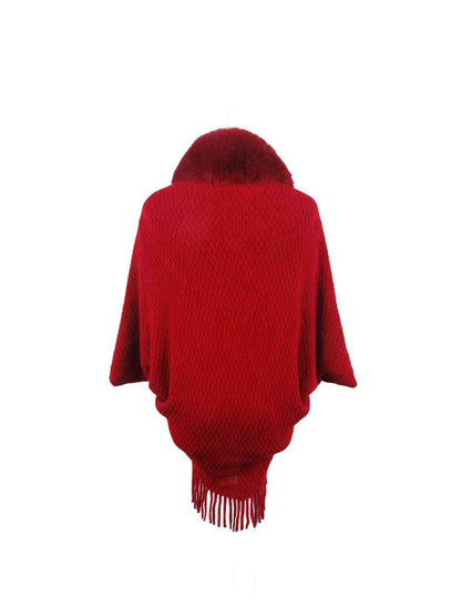Front Fringe Hem Poncho