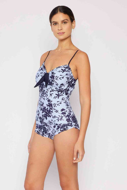 Marina West Cote dAzur Ruffle Trim One Piece Swimsuit