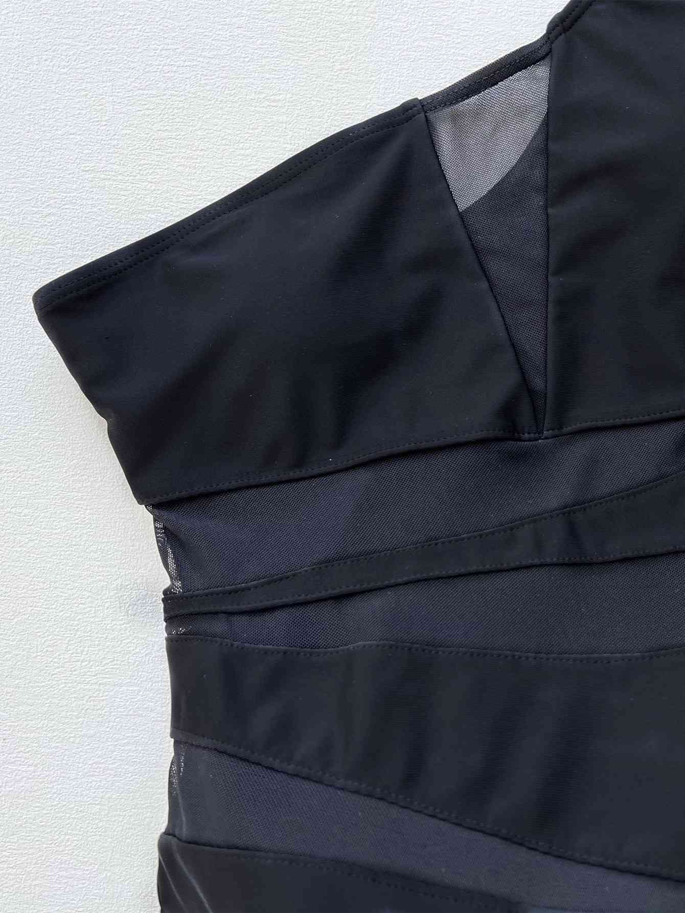 Black Magic One Shoulder Sleeveless Swimsuit