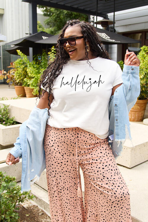 Simply Love Letter Graphic Short Sleeve T Shirt
