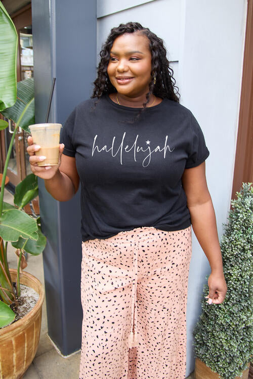 Simply Love Letter Graphic Short Sleeve T Shirt