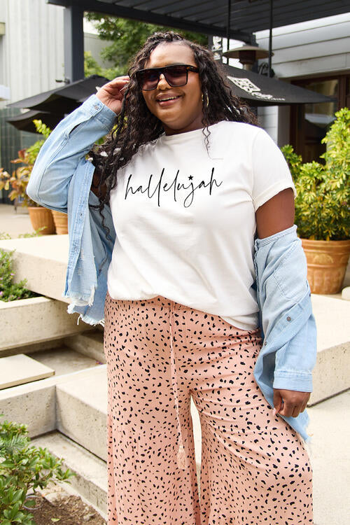 Simply Love Letter Graphic Short Sleeve T Shirt