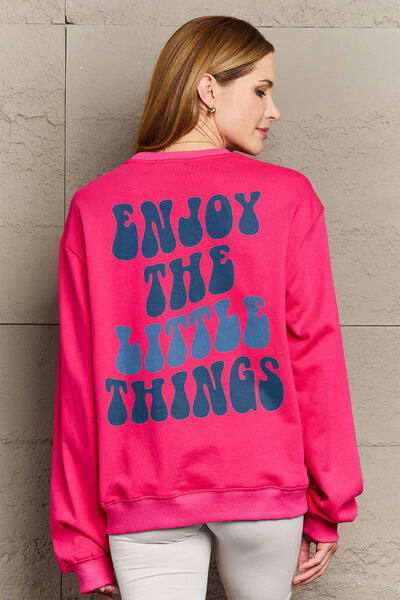 ENJOY THE LITTLE THINGS Round Neck Sweatshirt