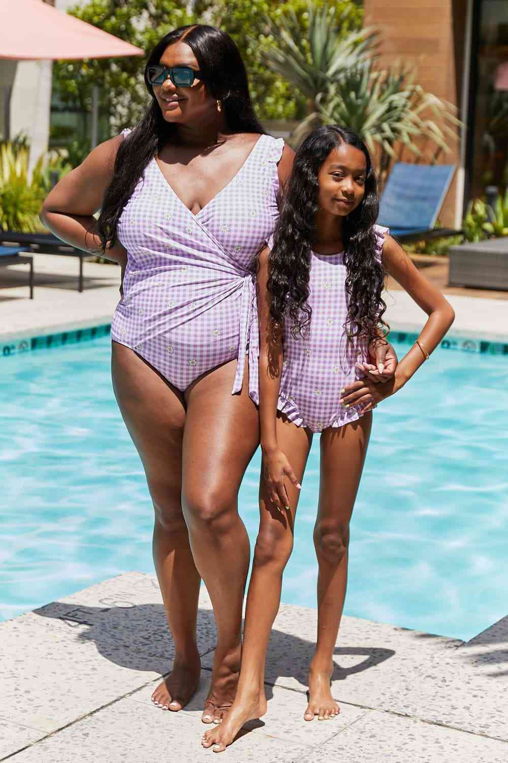 Float On Ruffle Faux Wrap One Piece in Carnation Pink