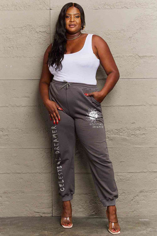 Full Size CELESTIAL DREAMER Graphic Sweatpants
