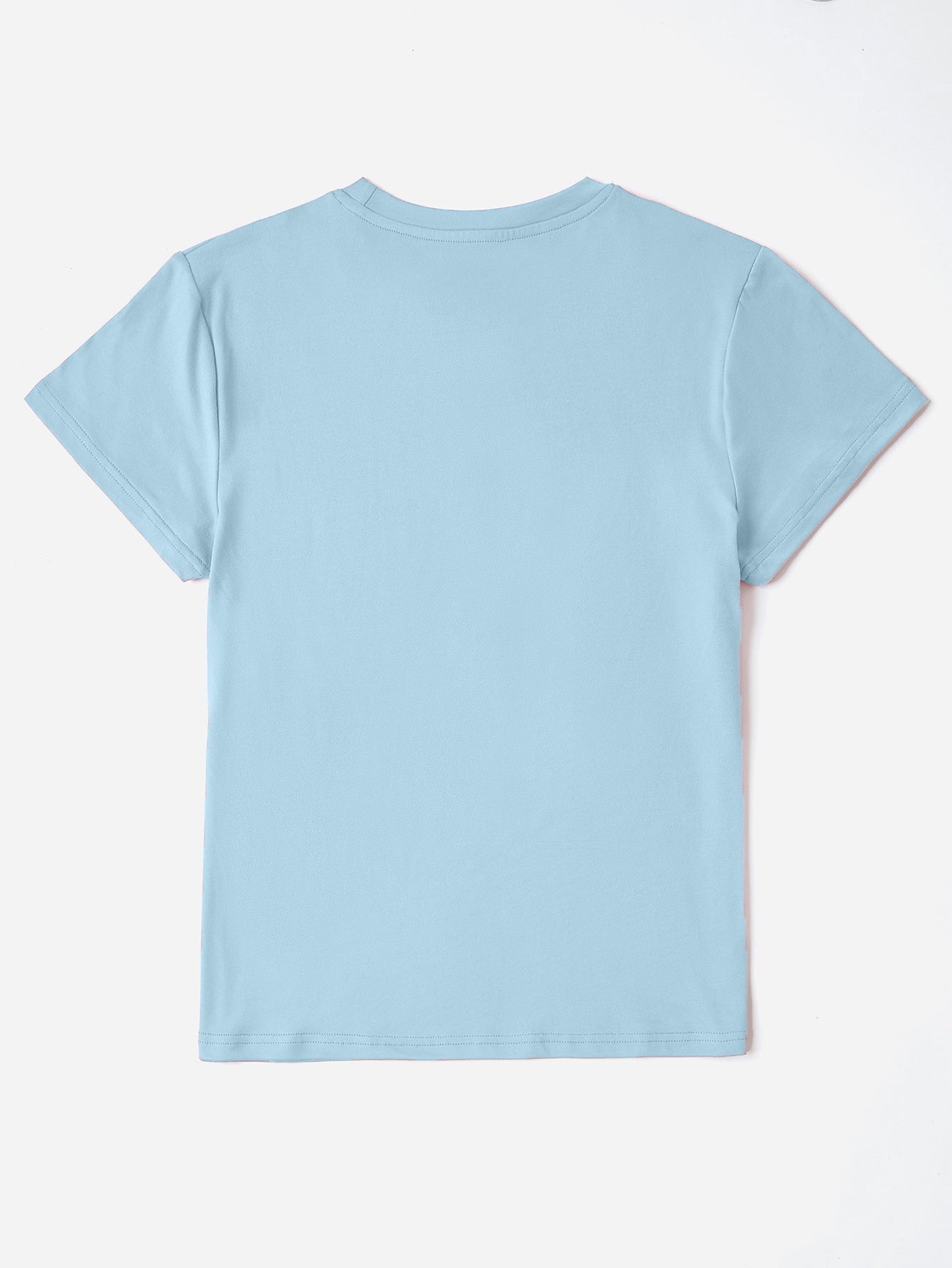 Letter Graphic Round Neck Short Sleeve T Shirt