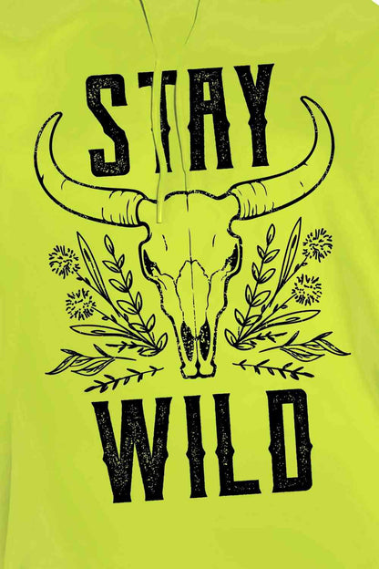 Simply Love Full Size STAY WILD Graphic Hoodie