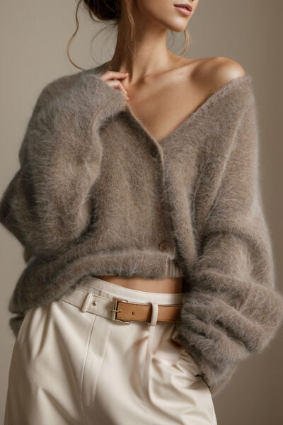 Dropped Shoulder Cable Knit