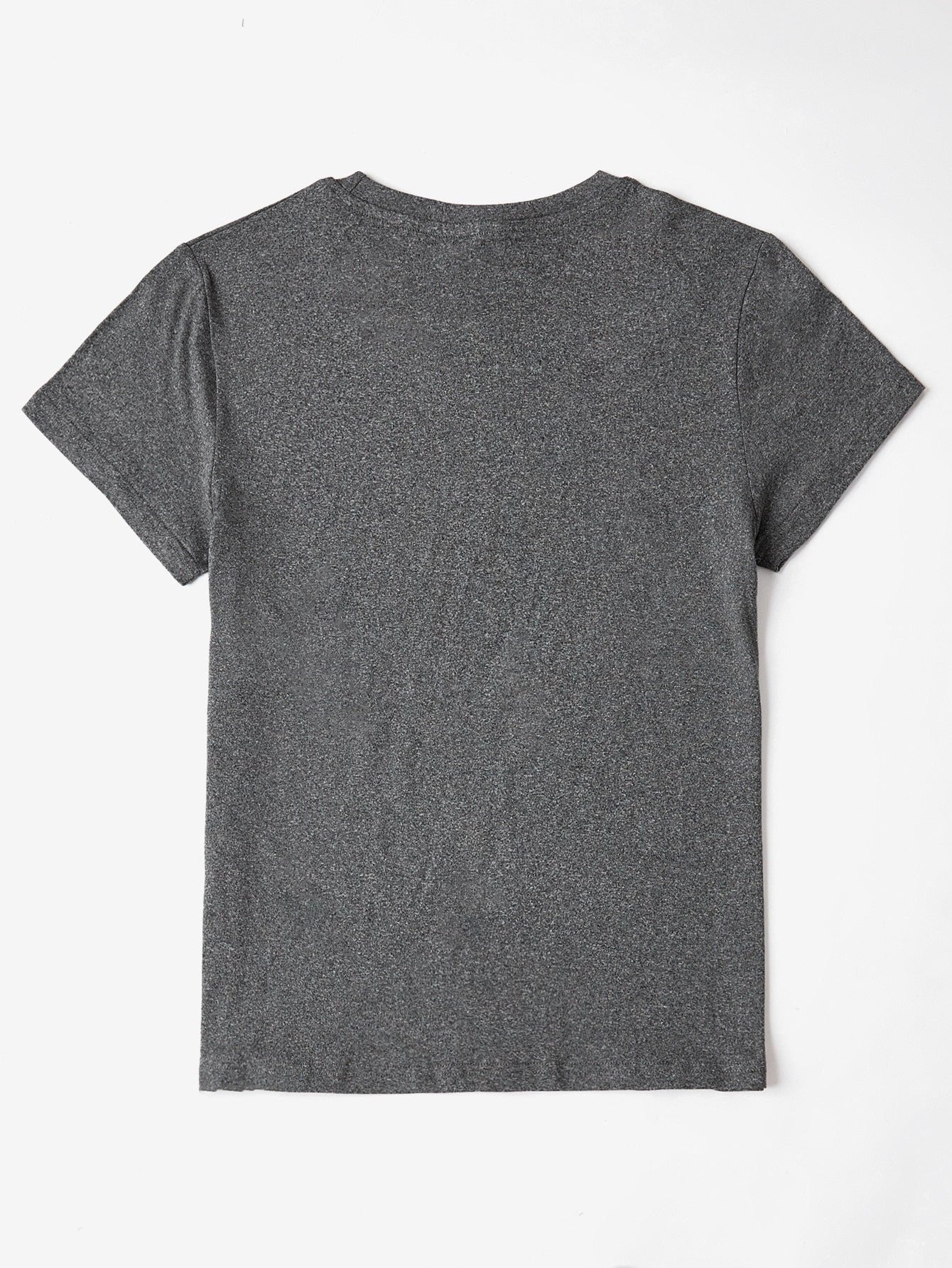 Letter Graphic Round Neck Short Sleeve T Shirt