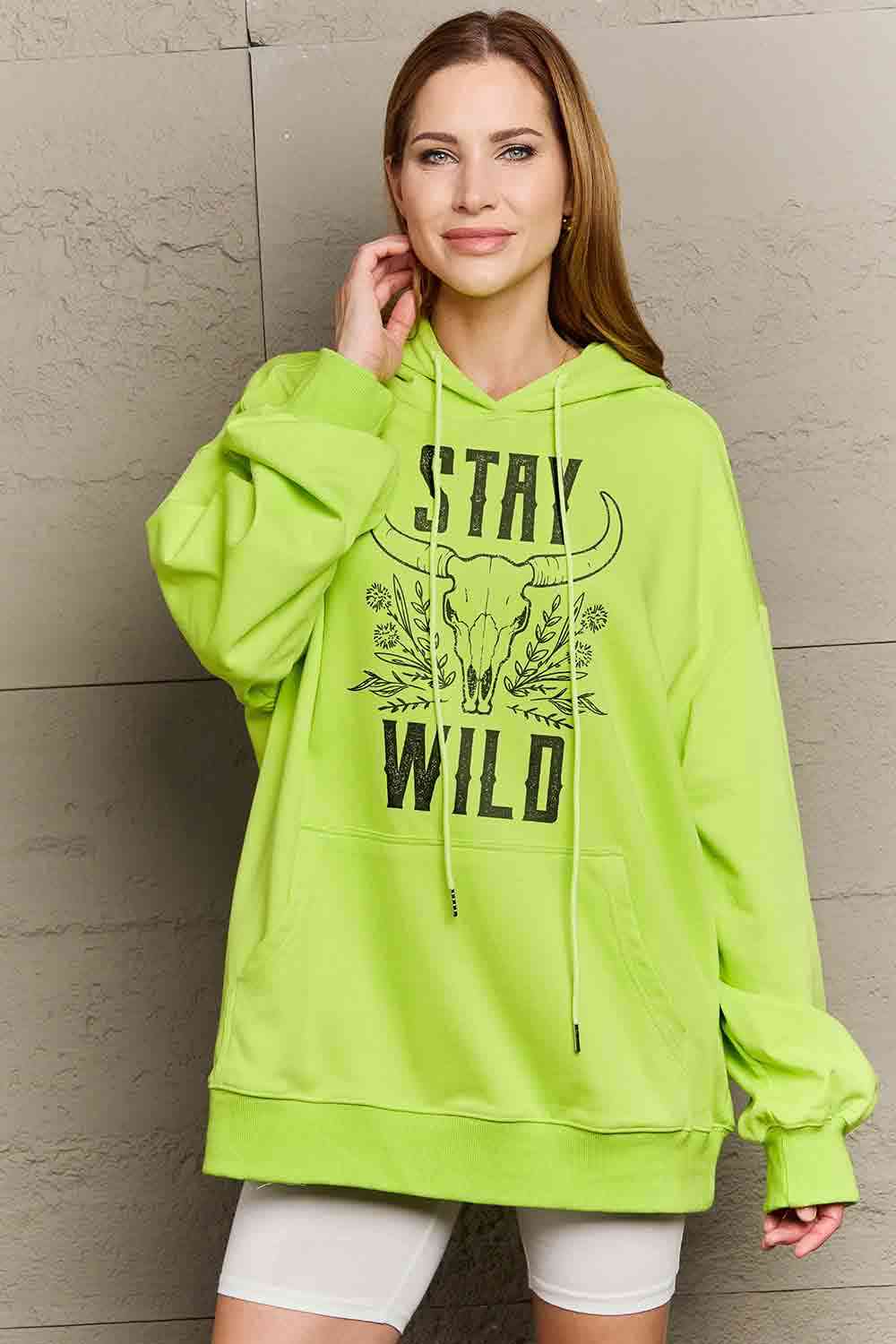 Simply Love Full Size STAY WILD Graphic Hoodie