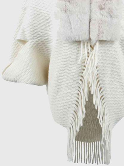 Front Fringe Hem Poncho