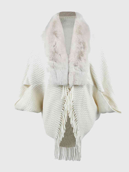Front Fringe Hem Poncho