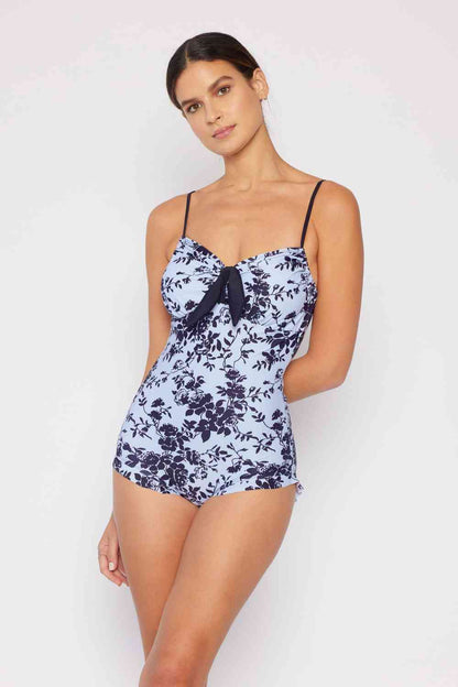 Marina West Cote dAzur Ruffle Trim One Piece Swimsuit